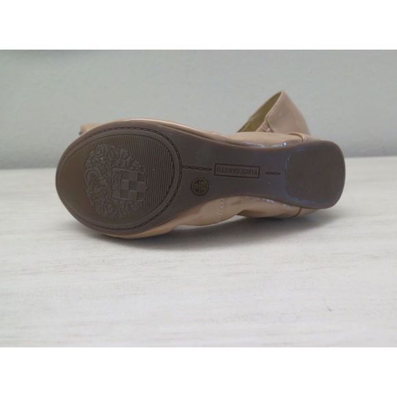 Vince Camuto VP-Eryn Women's Sz 6M Nude Patten Leather Ballet Flats w/Bows - Picture 8 of 8